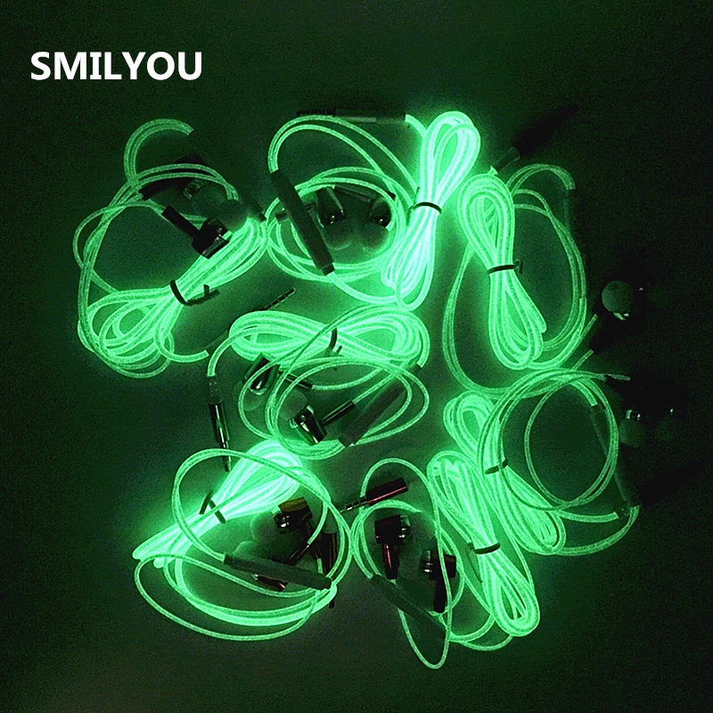 Наушники smilyou светится в темноте светящиеся наушники гарнитура ухо стерео