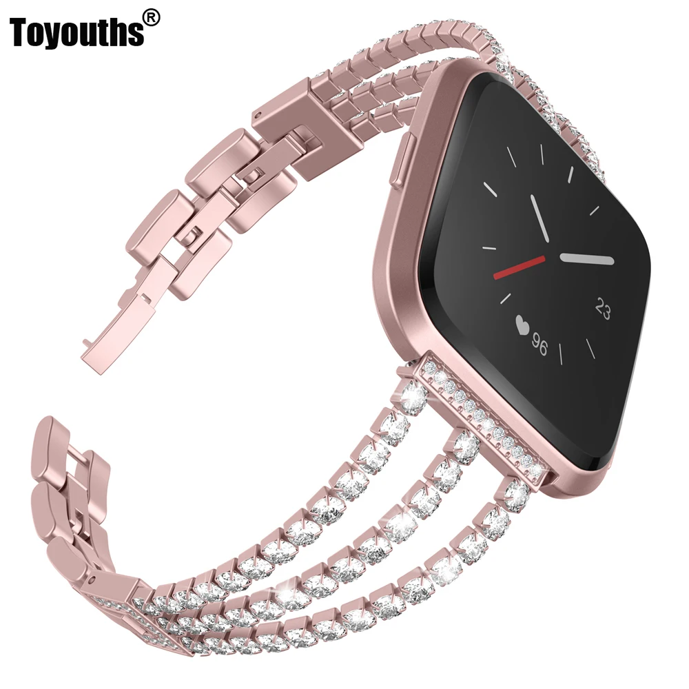 Браслет побрякушка для Fitbit Versa Band женские браслеты из нержавеющей стали Lite