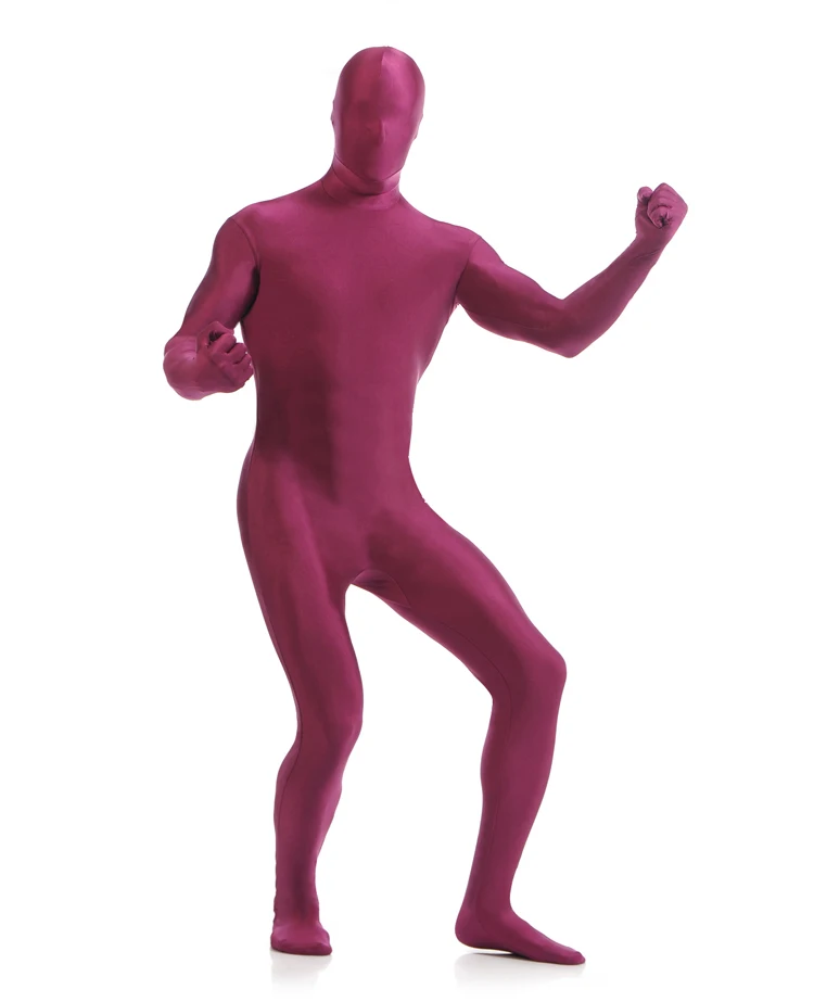 (SCM006) Second Skin Tight Suits Lycra Zentai Suit Wine Red Spandex Unitard Mens Cosplay Full Body Bodysuits | Тематическая одежда