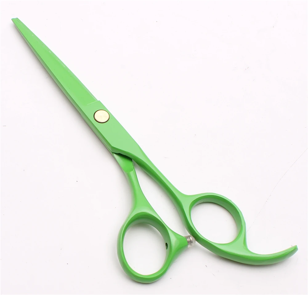 5 &quot16 см Япония Индивидуальные брендовые зеленые Парикмахерские ножницы
