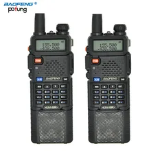 2 шт BaoFeng UV-5R Walkie Talkie 3800 мАч батарея Профессиональный двухдиапазонный UV5R портативный двухсторонний радио дальний беспроводной CB радио