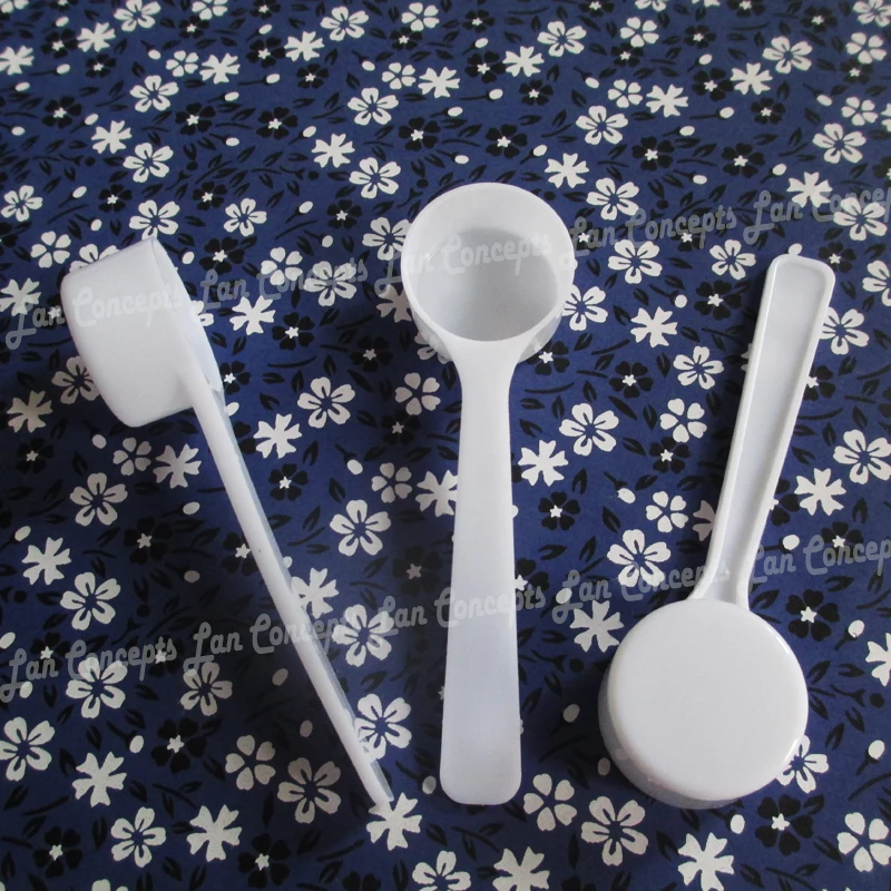 

100pcs/lot 4 gram / 8ML Plastic Scoop 4g PP Measuring Spoon - 97x28x16mm white Free shipping