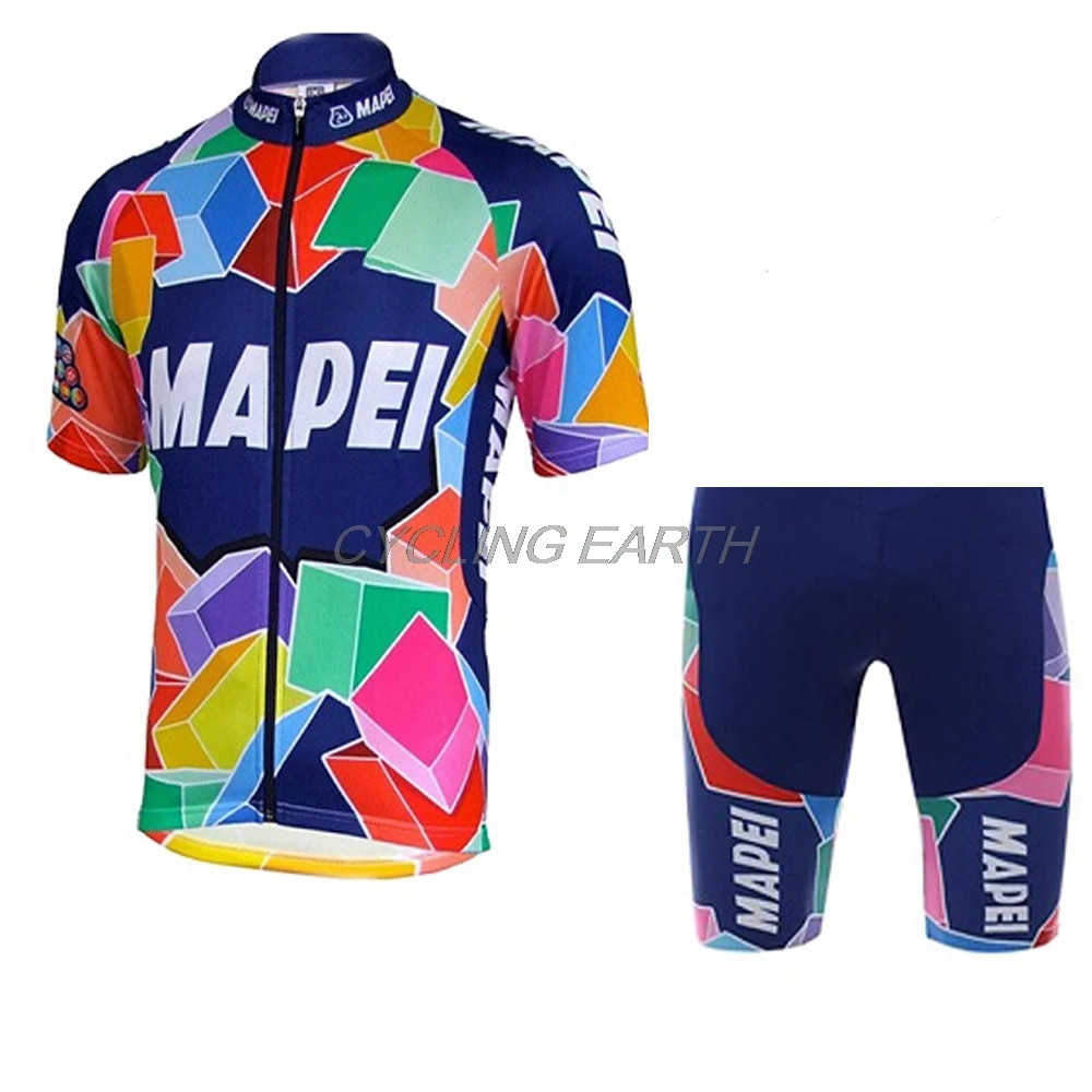 MAPEI Pro team Лето Велоспорт Джерси набор мужской короткий рукав костюм одежда нагрудник шорты велосипедная рубашка Спортивная одежда гель