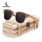 Брендовые солнцезащитные очки BOBO BIRD в полоску Зебра, женские дизайнерские роскошные солнцезащитные очки унисекс ручной работы с корпусом, деревянные солнцезащитные очки, Прямая поставка