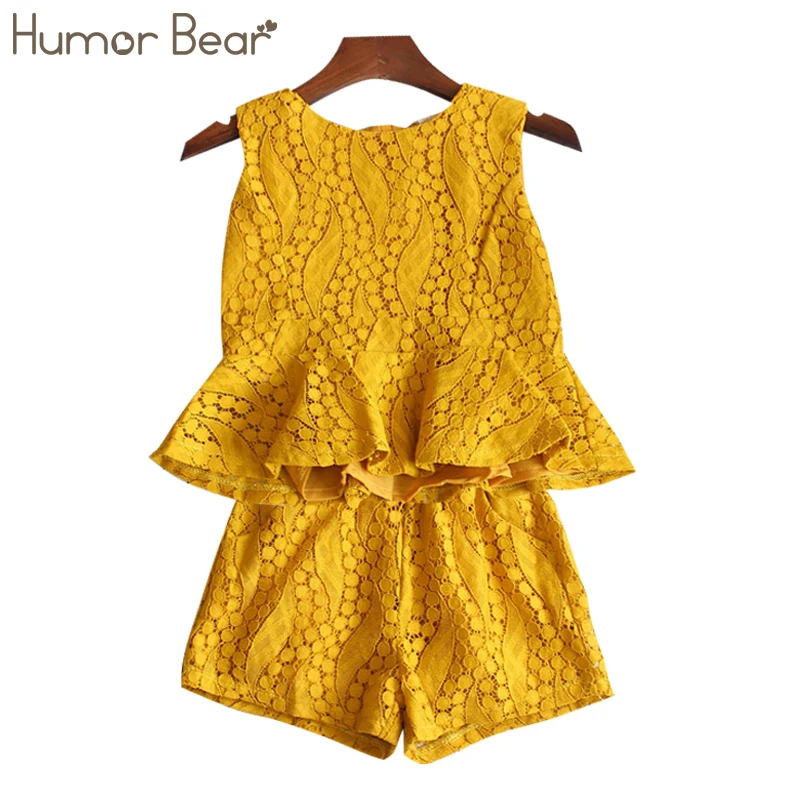 Humor bear/Одежда для маленьких девочек комплект одежды для девочек, комплект для девочек с жемчужинами, милые топы для маленьких девочек+ штаны, комплект для малышей Детская одежда