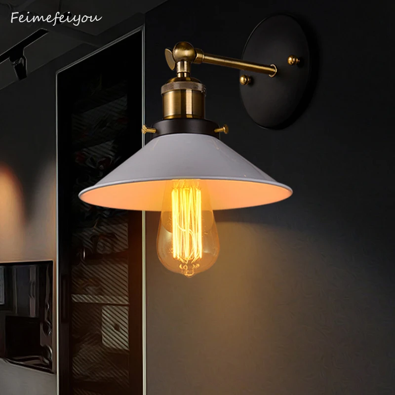 Настенный светильник в Европейском стиле старинная железная лампа с маленьким