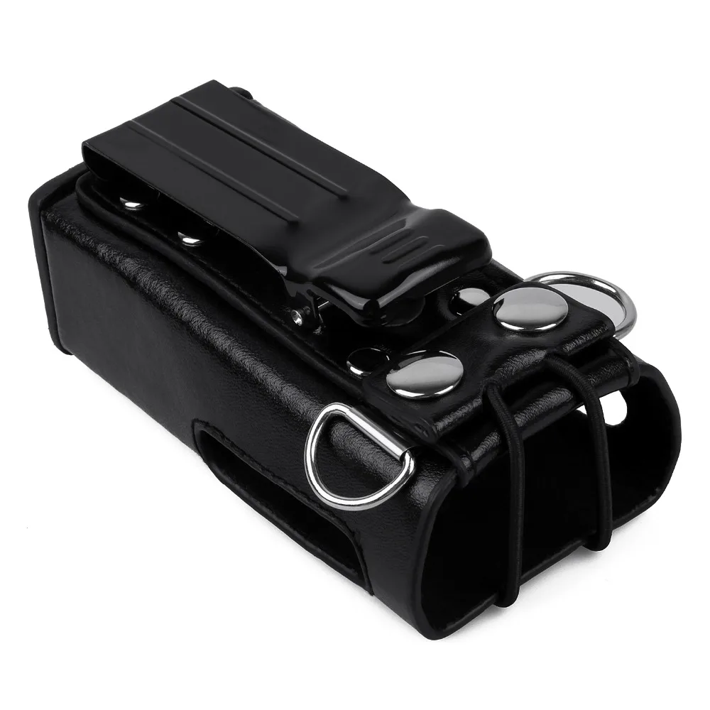 for Kenwood Two Way Radio Leather Protective Sleeve Shoulder Bag Hard Holster Case for Kenwood TK-3207 TK-2207 TK-3307 TK-3200