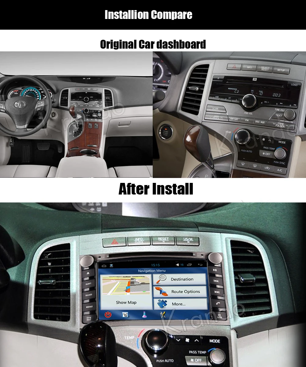 Автомагнитола Krando Android 9 0 dvd плеер с gps для toyota venza 2008 2016 Автомобильная