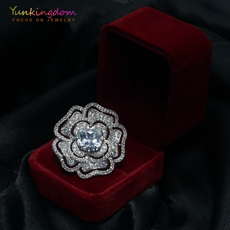 Yunkingdom новые очаровательные большие кольца для женщин Модная бижутерия с