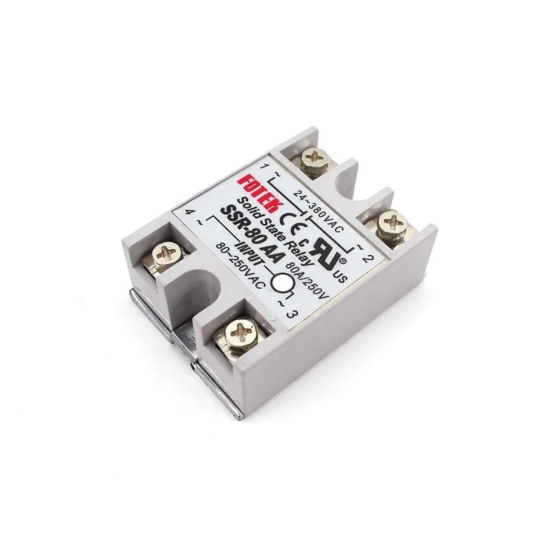 Твердотельное реле 12 В 24 Φ 60A 80A 100A 3-32v AC TO 24-380v SSR 60AA 80AA 100AA Rele источник питания |