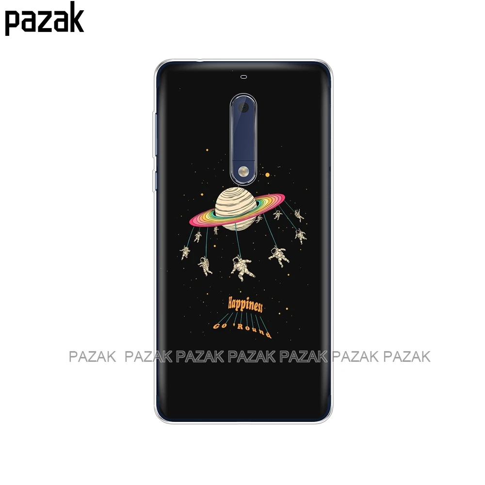 61451 Силиконовый чехол для Nokia 1, 2, 2,1, 3, 3,1, 5, 5,1 plus, чехол, мягкая задняя крышка из ТПУ для телефона, противоударный чехол, защитный бампер - Цвет: 61451