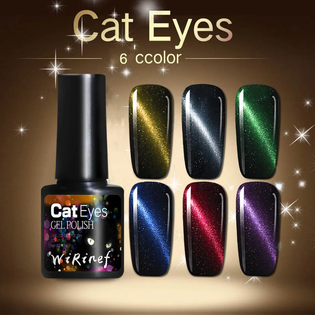 Holographic Glitter Magnetic Gel Magnet Cat Eye Nails Polish Soak Off UV LED Varnish Nail Art Lacquer 8ml Semi Permanent LD | Красота и