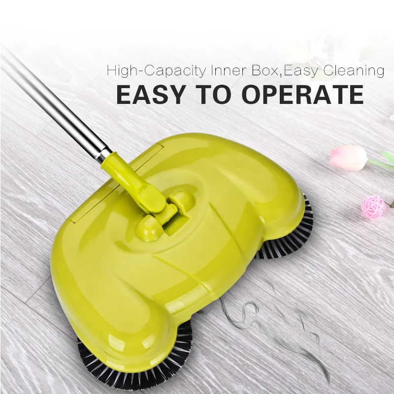DARIS Нержавеющая сталь Sweeper Ручка Push Тип очистки Магия подметальная машина