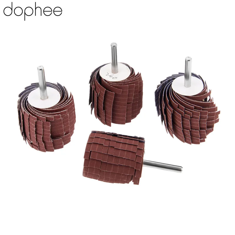 Dopee Dremel Аксессуары 150-400 зернистость шлифовальный Щиток колеса 6 мм хвостовик шлифовальный песочный бумажный затвор колеса для роторного инструмента
