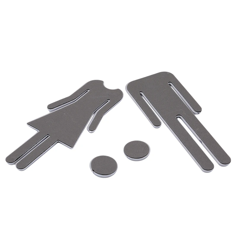 Акриловый туалетный знак с клейкой подложкой для мужчин и женщин или унисекс