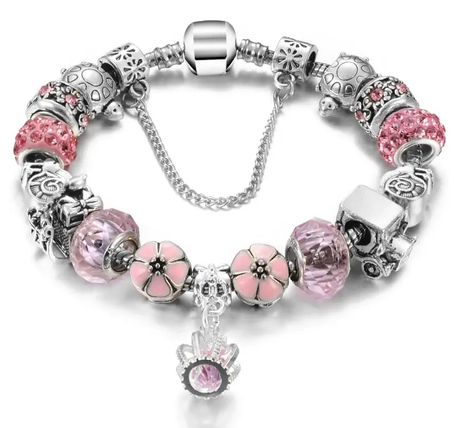 Женские браслеты с кристаллами бусинами из стекла ювелирные изделия в