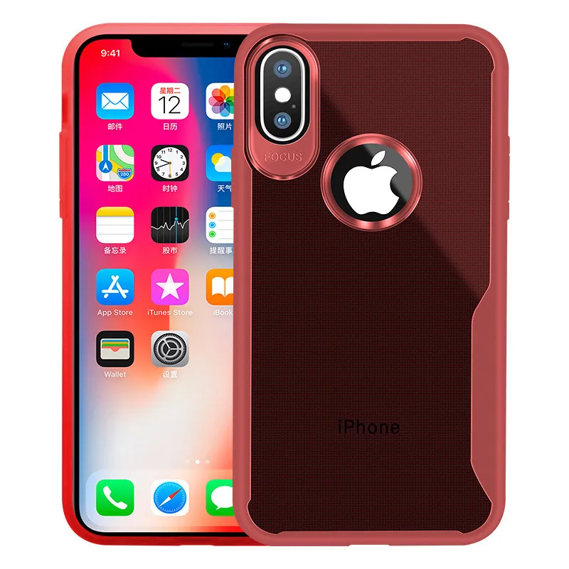 PDGB прочный прозрачный ТПУ чехол для iPhone X Xs MAX XR 5 5S SE 6 6s Plus 7 8 полный Чехол Мягкий