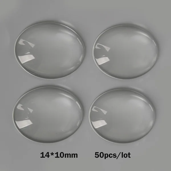 Oval 14x10mm 50pcs Горячее предложение, Круглый квадратный овальный плоский задний прозрачный увеличительное стекло, кабошон, камея, покрытие для изготовления ювелирных изделий своими руками - Цвет: Oval 14x10mm 50pcs