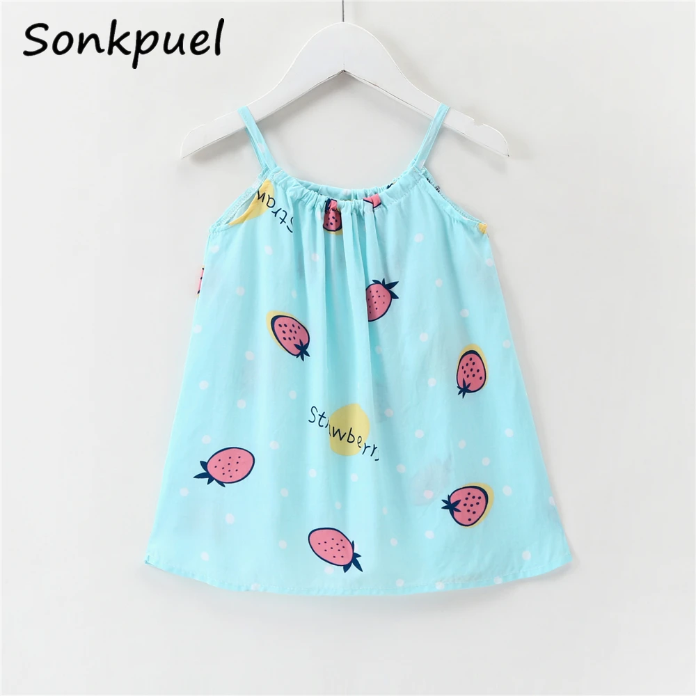 Платье для девочек лето 2019 детская одежда платья без рукавов малышей От 2 до 6 лет