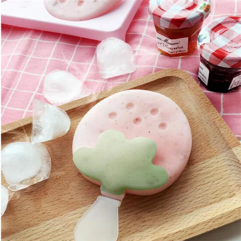 DIY ледяной куб форма Клубника Моделирование два слота дизайн лето эскимо кухня acc