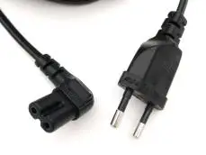 1 шт. 90 угловых штепсельных вилок европейского стандарта 2pin для розеток IEC320 C7