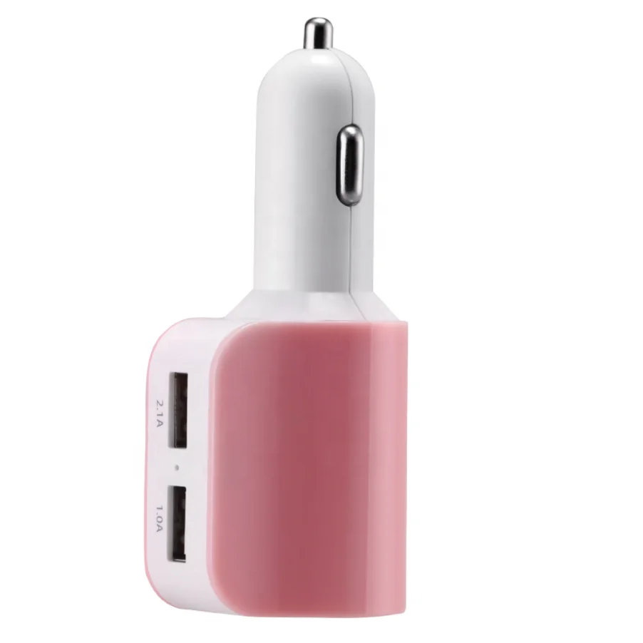 Микро автомобильное зарядное устройство 12 В 2 USB 3.1A односторонний прикуриватель