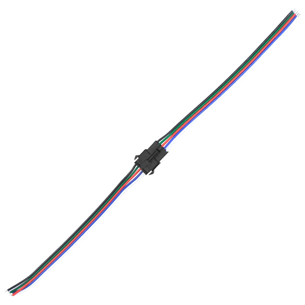 JST SM коннектор 2Pin/3Pin/4pin/5PIN штекер и гнездо набор кабелей для светодиодной ленты