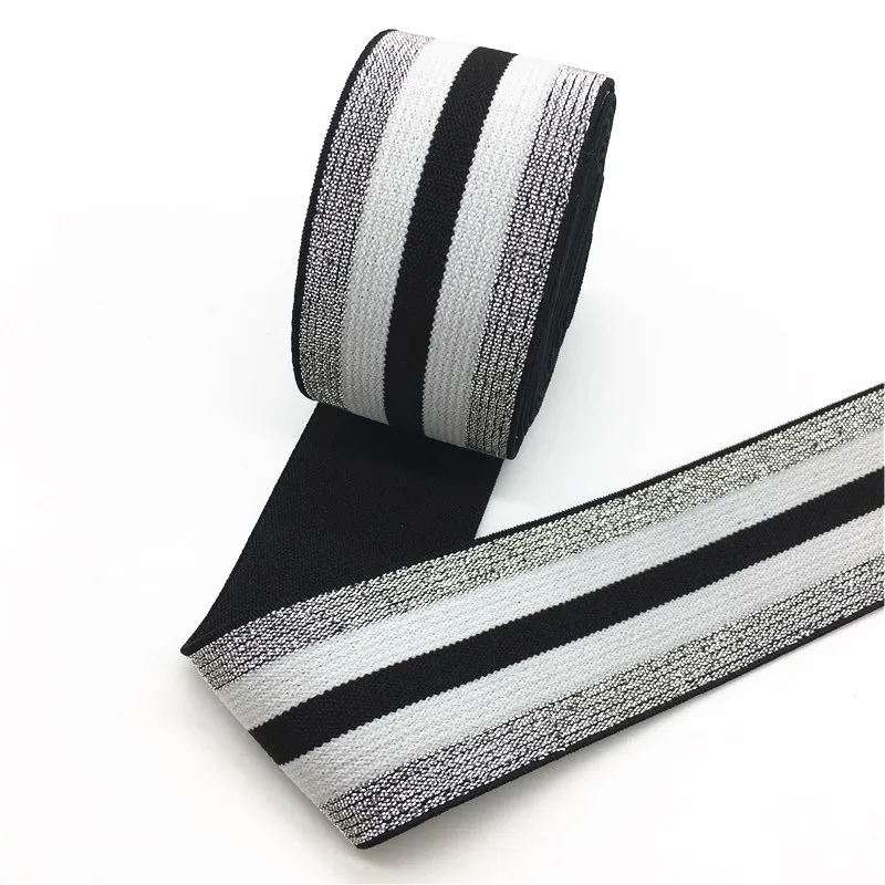 Striped 31 40 мм нейлоновая красочная резиновая резинка полосатые плечевые нижние ремни для тесьма для одежды Швейные DIY аксессуары для одежды 1 метр - Цвет: Striped 31