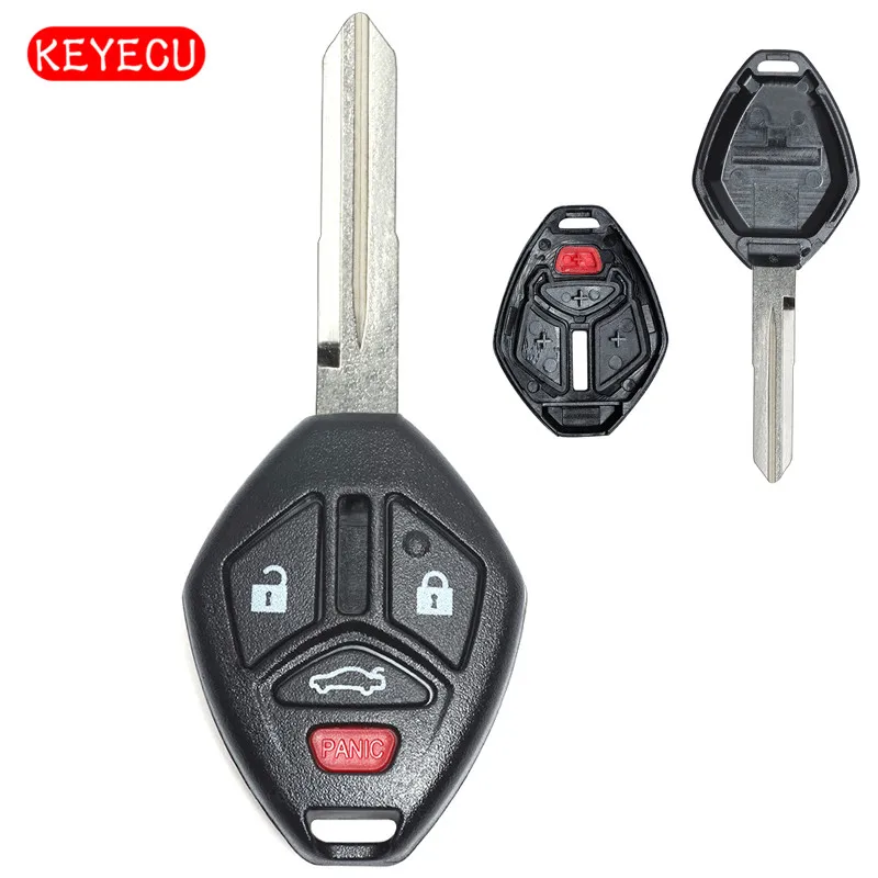 Keyecu безключевой дистанционный чехол для ключей Fob 4 кнопки Mitsubishi Eclipse 2006 2007 2008