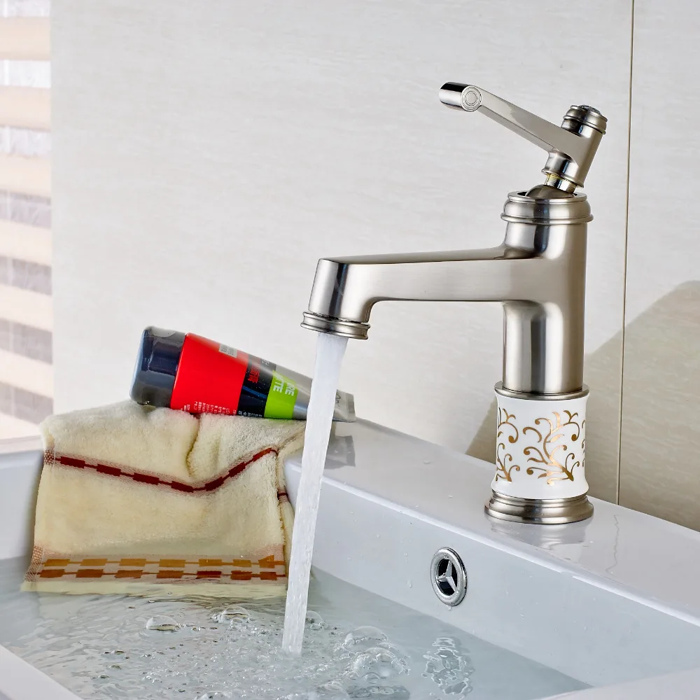 Смеситель для раковины никелевый с одной ручкой | Обустройство дома