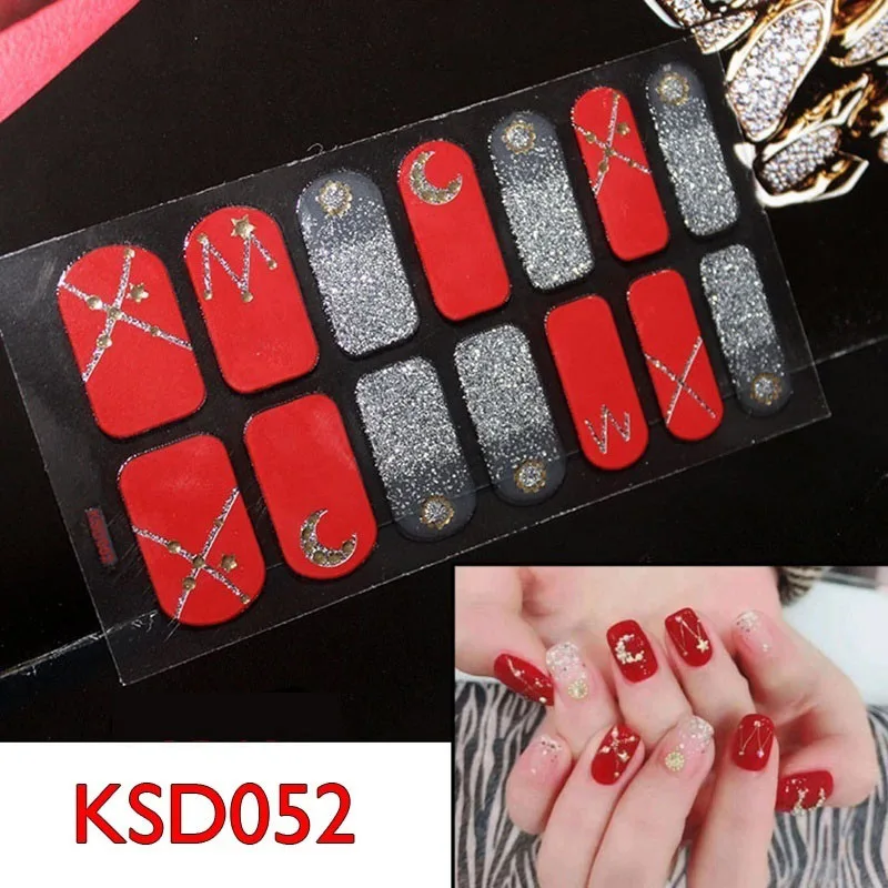 KSD052 Леди KINDOM DIY 3D звезды и луна для дизайна ногтей наклейки накладные ногти Водонепроницаемый дизайн ногтей окружающую среду фольга для обертывания ногтей - Цвет: KSD052
