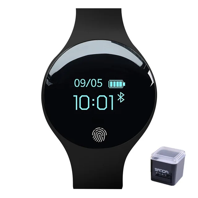 01 black withbox SANDA умные часы для IOS Android мужские часы умный Шагомер фитнес женские часы водонепроницаемые спортивные часы Bluetooth часы - Цвет: 01 black withbox
