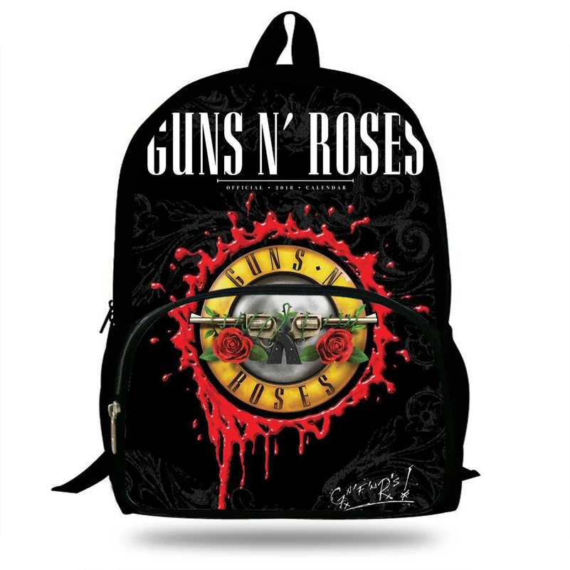 Новинка 2018 школьный рюкзак с надписью Guns N Roses для мальчиков и девочек модный