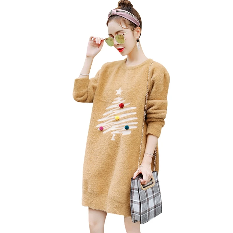 Новые модные теплые свитера для беременных осенне зимние женские пуловеры с