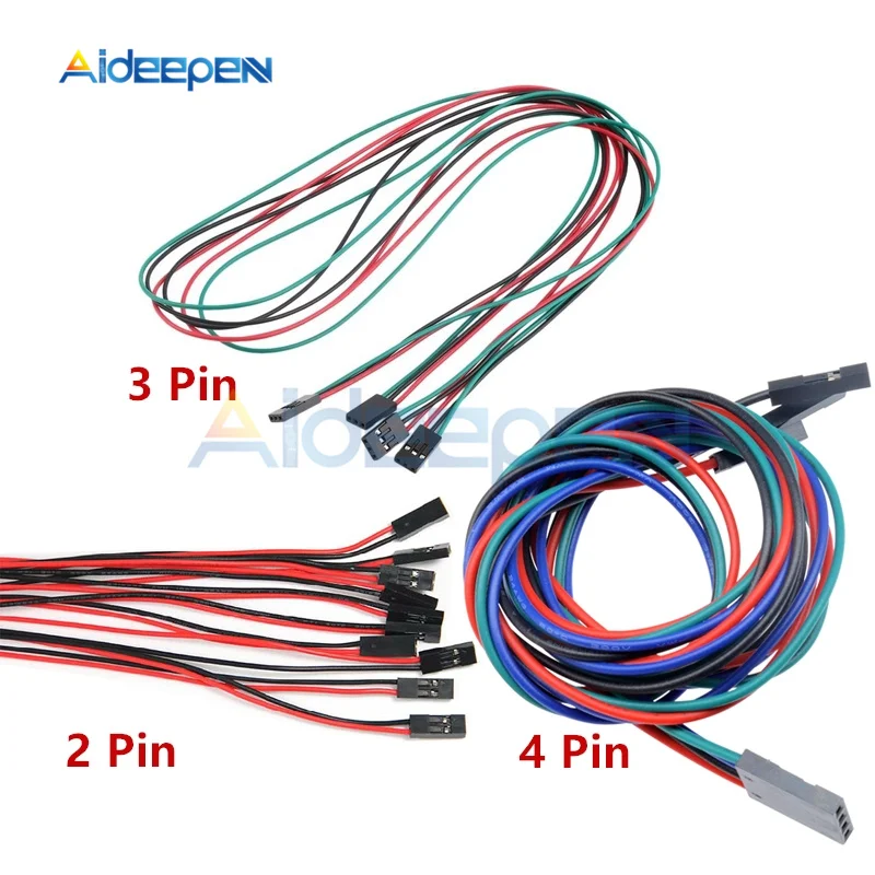 1 шт. 2Pin 3Pin 4Pin 70 см Dupont линия женский кабель Dupont 3D принтеры части двойной головной терминал Перемычка провода