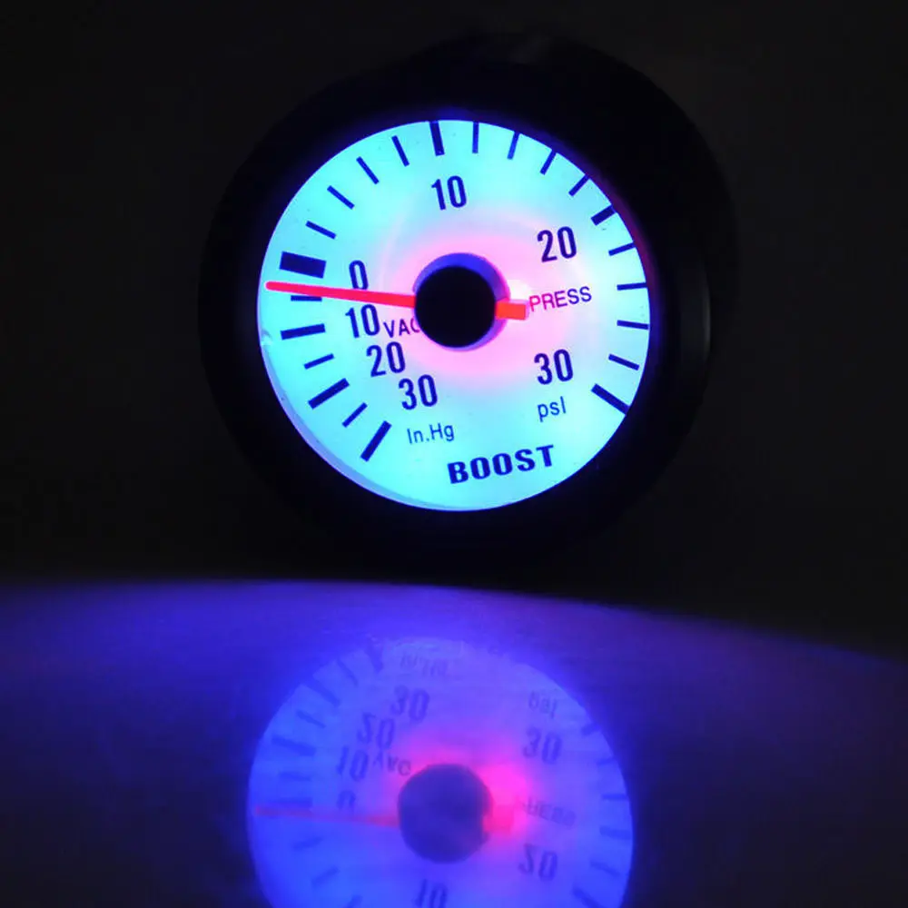 2 &quot52 мм автомобилей Turbo Boost Gauge синий светодиод psi черный механические красный