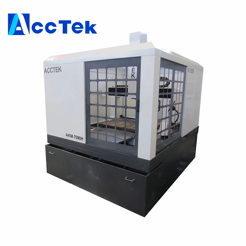 Китай AccTek полностью закрытый дизайн CNC обрабатывающий центр прецизионный производитель металлических форм фрезерный станок с ЧПУ 6060 7090