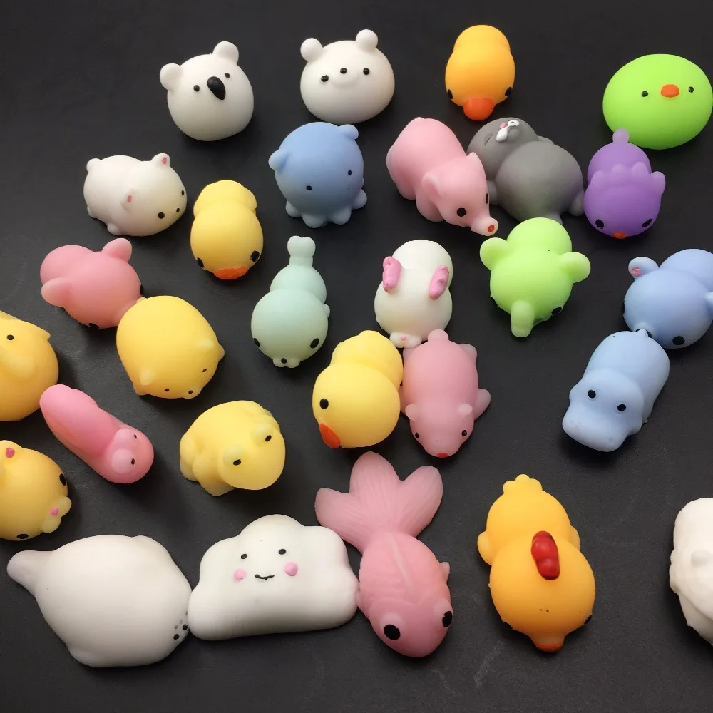 100 шт./лот снятие стресса Ushihito Mochi антистрессовый мяч сжимаемая мягкая кавайная