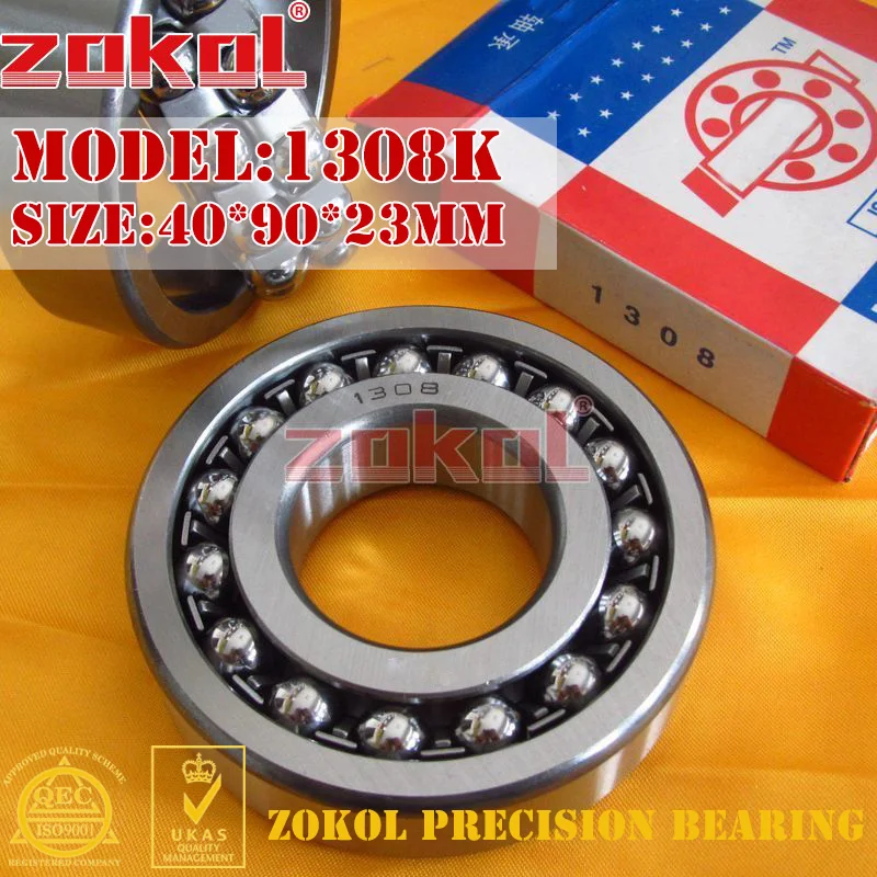 

ZOKOL bearing 1308K Tapered bore 111308 Self-aligning ball bearing 40*90*23mm