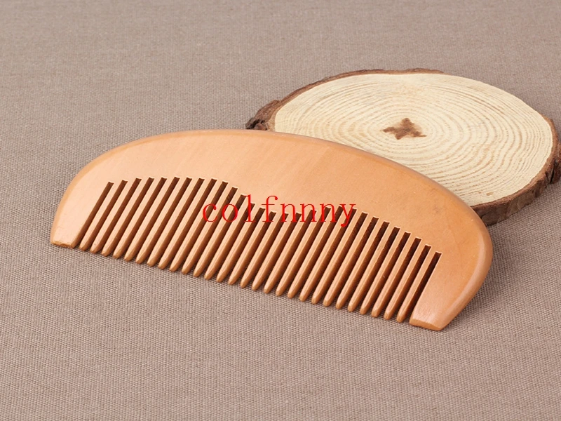 300 шт./лот Расческа с гравировкой вашего логотипа из натурального персикового