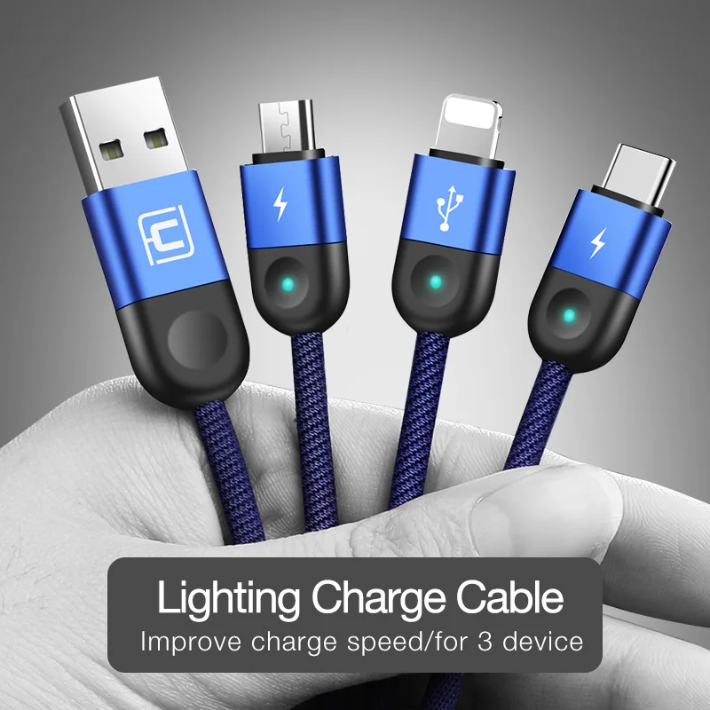 CAFELE USB кабель для iphone x xs max xr 8 7 6 s plus usb micro type c кабели Быстрая зарядка синхронизации