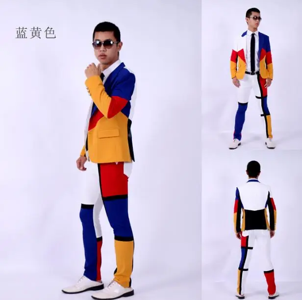 Новинка 2021 популярная мужская одежда черно красные строченные тонкие костюмы