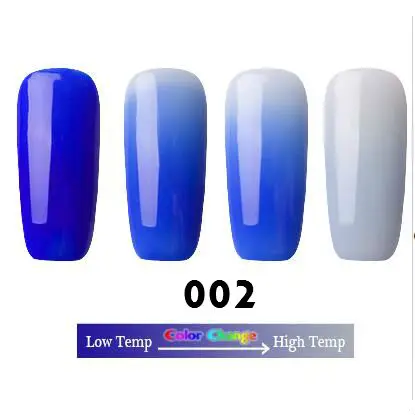 002 Lulaa 18 Цвета Термальность Температура изменить Цвет ногтей Гель-лак Soak Off УФ-Хамелеон Гель-лак Блестящий лак для ногтей гель лак - Цвет: 002