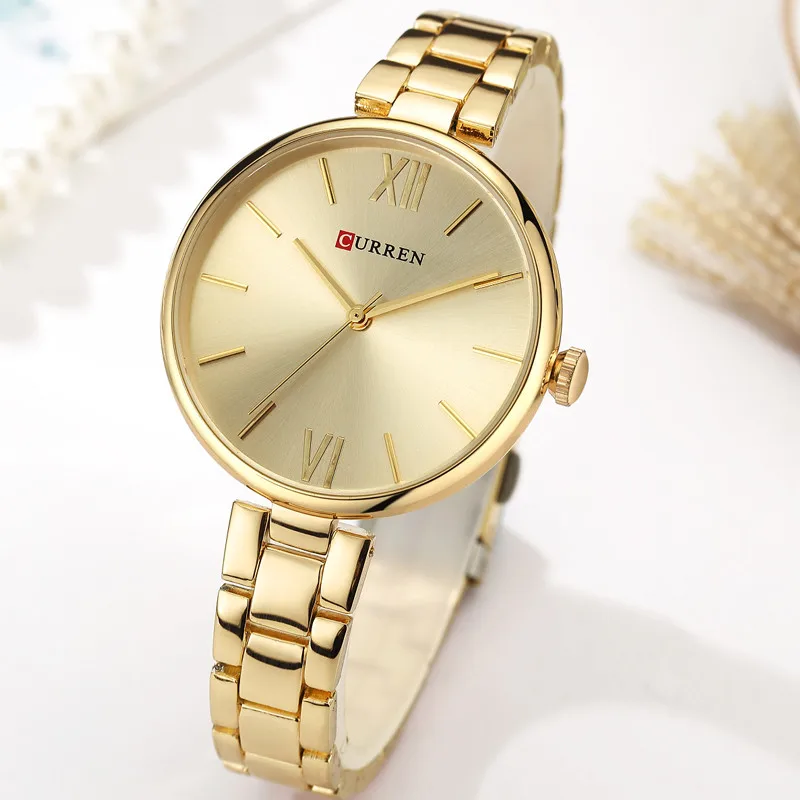2018 Curren Womens Watches Top Brand Luxury Gold Bracelet Quartz Watch Ladies Dress Fashion Wristwatch Jewelry Relogio Feminino | Наручные