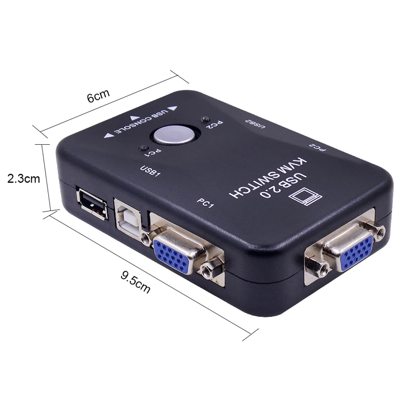 2 в 1 из 2 Порты и разъёмы USB 2,0 KVM переключатель 1920*1440 VGA переключатель SVGA разделитель поля для клавишных инструментов Мышь монитор адаптер