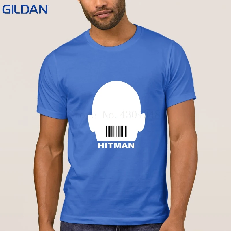 Печатные Hitman Pix футболка Homme Camisa Для мужчин 100% хлопок интересный веселый