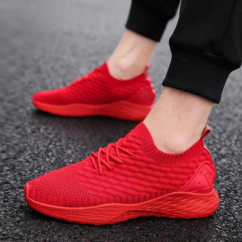 New Mens Mesh Athletic Outdoor Sport Shoes Male Sneakers Breathable Running Lightweight Men Lace-Up Cushioning Walking | Спорт и