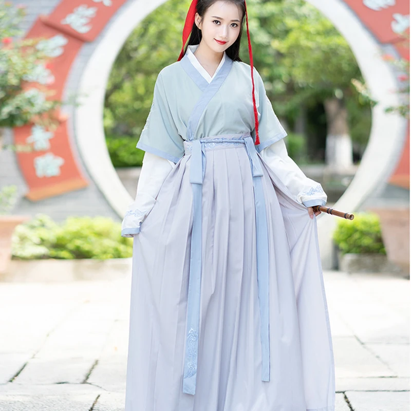 Hanfu мужской Китайский народный танец костюм для женщины ханьфу косплей древние