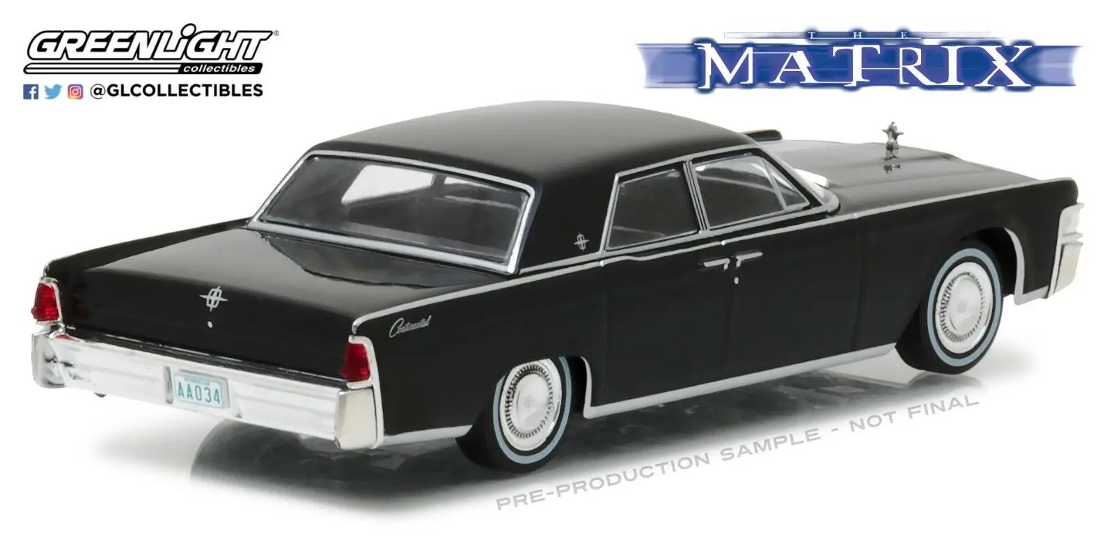 GL 1:43 The Matrix(1999) 1965 Lin coln Континентальный сплав модель автомобиля литья под давлением металлические игрушки подарок на день рождения для детей мальчик