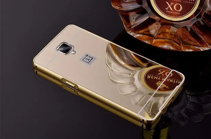 Роскошные зеркальные чехлы из розового золота для oneplus 3, алюминиевая металлическая рамка, задняя крышка для oneplus three One Plus 3t